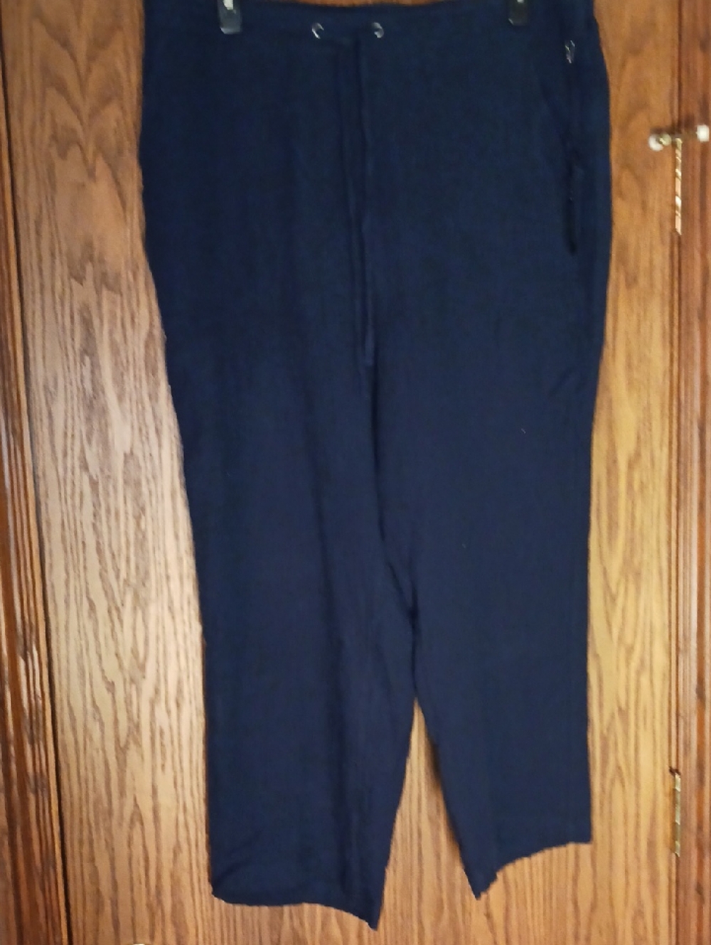 Women's JNY Jones New York Pull On Wide Leg Cotton Lightweight Pants
